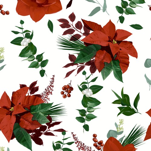 20 Servietten Seasonal Joy - Weihnachtsstern aus Natur 33x33cm