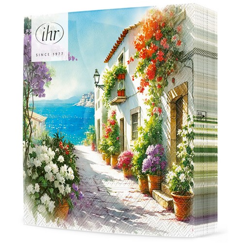 20 Servietten Holiday Time - Häuser am Meer 33x33cm