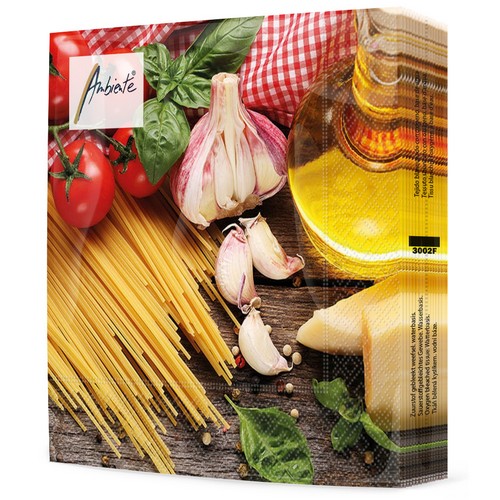 20 Servietten Spaghetti - Zubereitung von Pasta 33x33cm