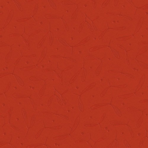 16 Servietten geprägt Embossed Mistletoe red - Mistelzweige rot 33x33cm