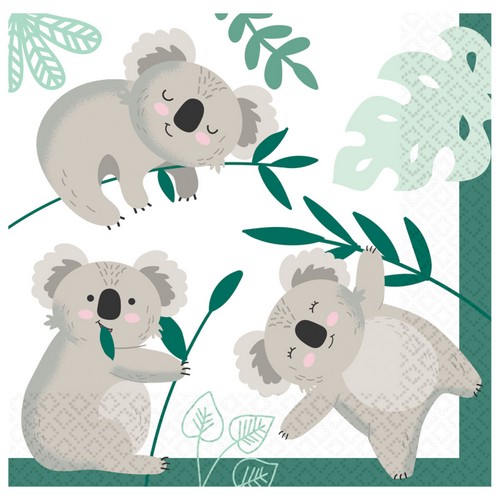 16 Servietten Koala - Verspielte und verträumte Koalas 33x33cm