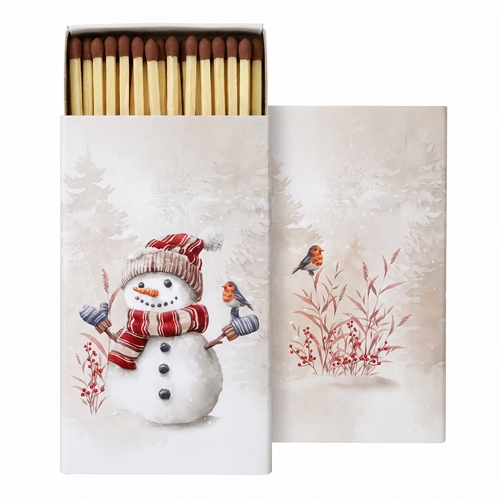 Kaminhölzer 45er Box Oscar the Snowman - Schneemann Oscar 11x6,3cm