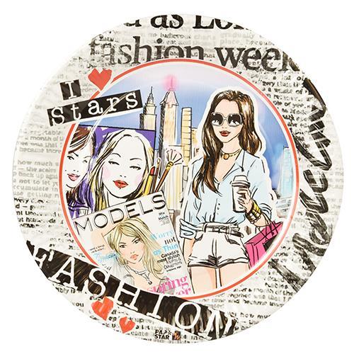 10 Pappteller rund Magic Experience Fashion Girl - Modetrend Ø23cm