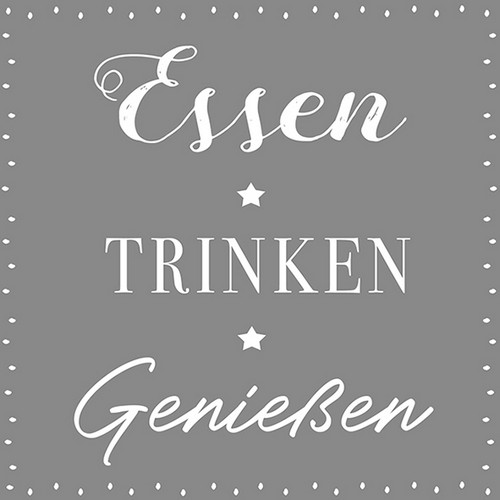 20 Servietten Genießen - Essen Trinken Genießen 33x33cm
