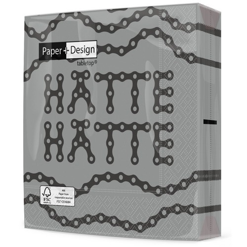 20 Servietten Hätte Hätte - Fahrradkette 33x33cm