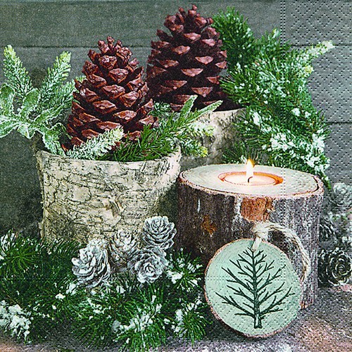 20 Servietten Natural Composition 33x33cm