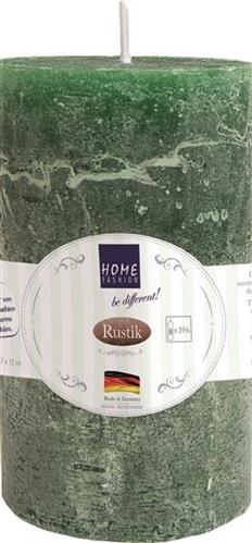Kerze Stumpen Rustik dark green - dunkelgrün Ø 7cm, Höhe 12cm