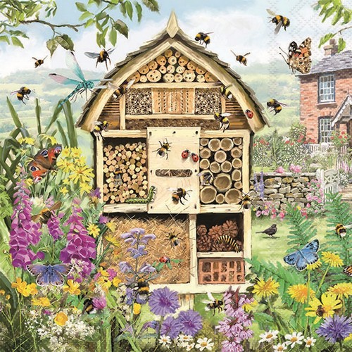 20 Servietten Bee Hotel - Bienenhotel 33x33cm