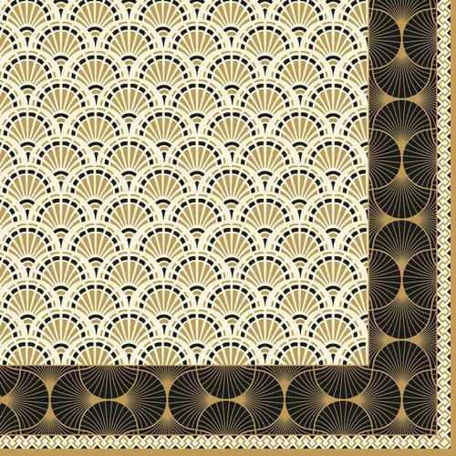 20 Servietten Egyptian - Afrikanische Fächer 33x33cm