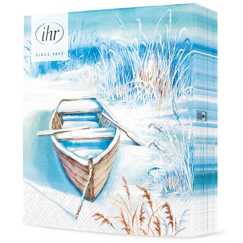 Papierservietten ARCTIC Ice Blue – 20 Stück, 33x33 Cm, Dreilagig, Nachhaltig