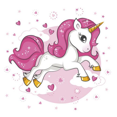 20 Servietten Pink Heart Unicorn - Liebevolles Einhorn 33x33cm