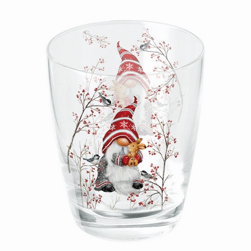 Trinkglas Dwarf Hug - Niedlicher Zwerg mit Hase 0,25L, Ø8cm x Höhe 9,5cm