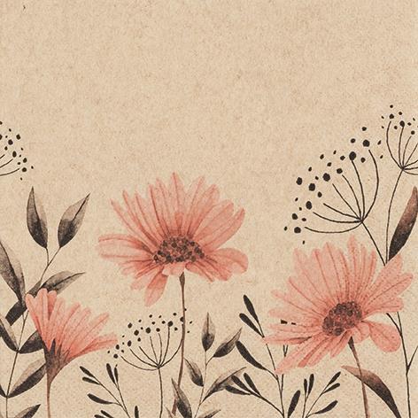 20 Servietten Eco Line Delicate Flowers - Hübsche Blumen Eco 33x33cm
