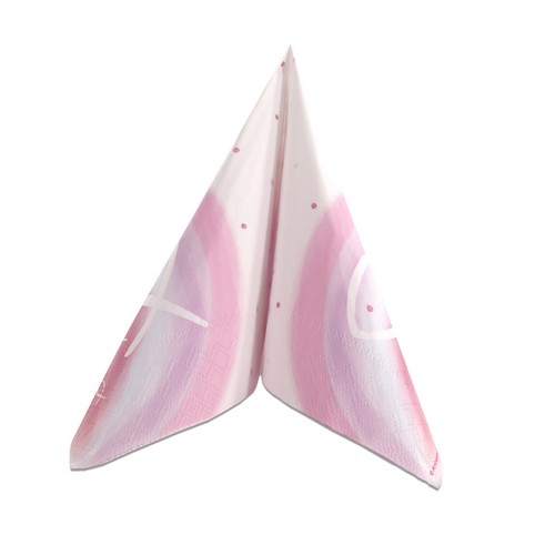 20 Servietten Rainbow Bordeaux - Fische auf Regenbogen rosa 33x33cm