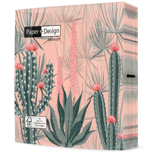 20 Servietten Cacti Dunes - Kakteen aus der Natur 33x33cm