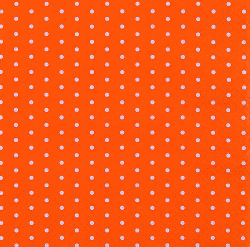20 Servietten Mini Dots orange - Mini-Punkte orange 33x33cm