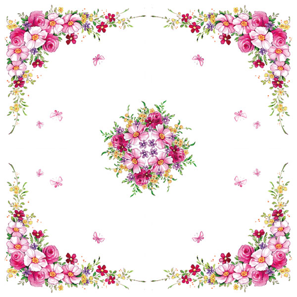 20 Servietten Cute Flowers - hübsche Blumen 33x33cm
