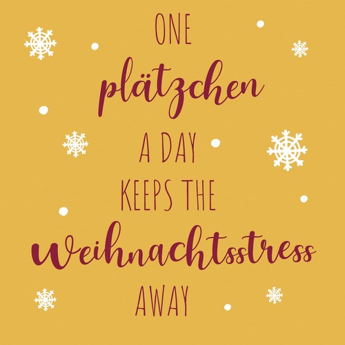 20 Servietten One Plätzchen - Ein Plätzchen Am Tag 33x33cm