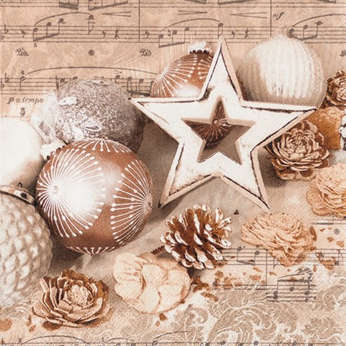 20 Servietten Festive - Festlicher Weihnachtsschmuck 33x33cm