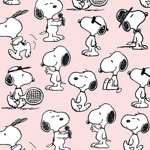 20 Servietten Happy Day rose - Snoopy überall auf rosa 33x33cm