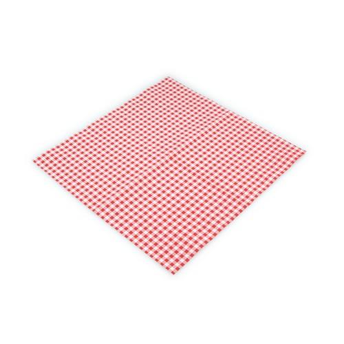 20 Servietten Karo rot 33x33cm