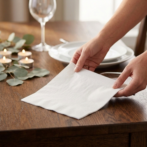 50 white napkins