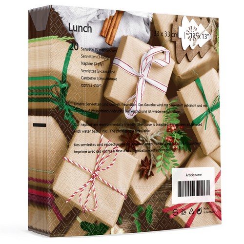 20 Servietten Wrapped up - Schön verpackt 33x33cm