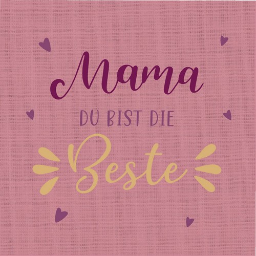 20 Servietten Beste Mama - Mama, die Beste 33x33cm