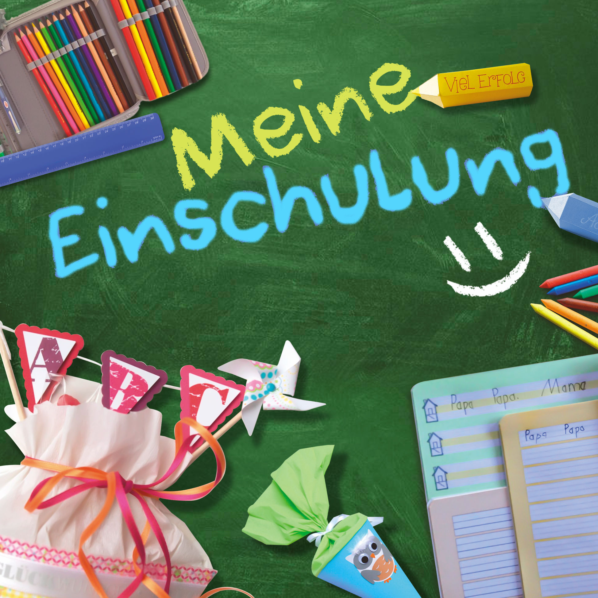 Servietten Schulanfang (20 Stück) – Motiv ABC & 1. Schultag, 33x33 Cm, 3-lagig, Umweltfreundlich, Für Tischdeko
