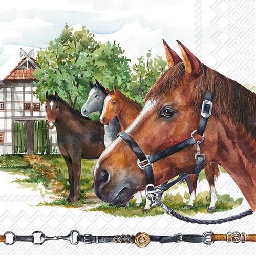 20 Servietten Nikas Family - Auf dem Reiterhof 33x33cm