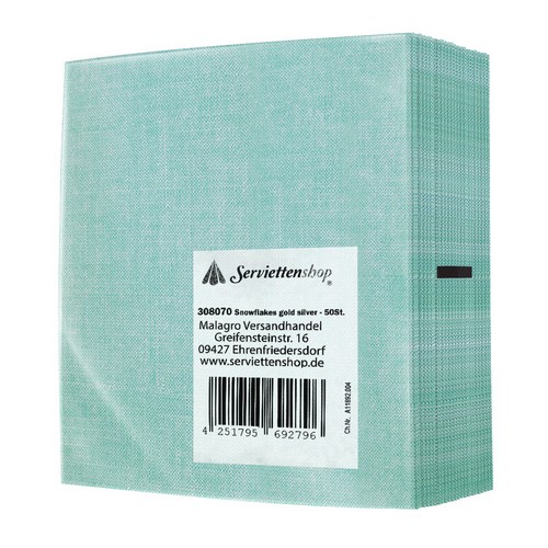 50 Servietten Uni Linen eucalyptus green