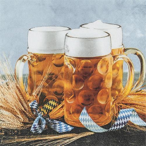 20 Servietten Beer Mug - Bierkrüge 33x33cm