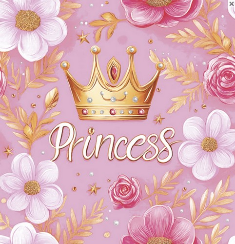 20 Servietten Pink Princess Crown - Krone der Prinzessin 33x33cm