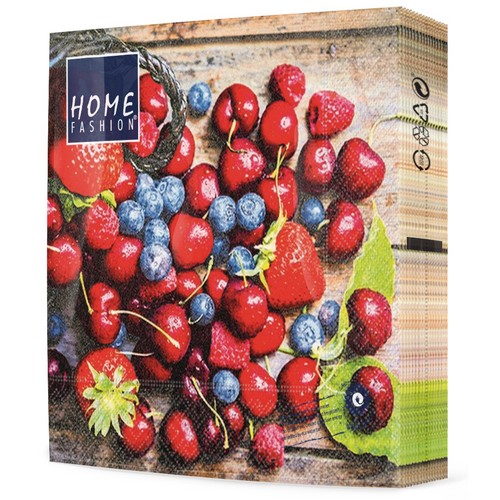 20 Servietten Tasty Berries - Beeren aus dem Garten 33x33cm