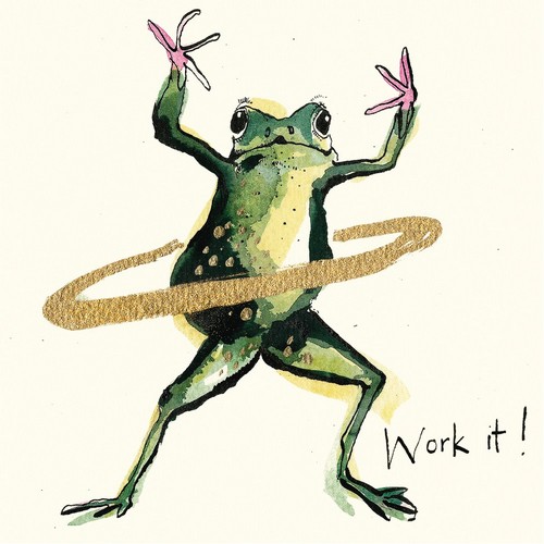 20 Servietten Work it - Frosch kreist die Hüften 33x33cm