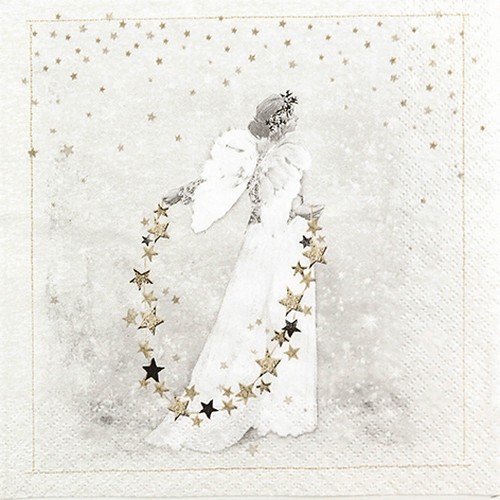 20 Servietten Starfall - Frau mit Sternenkette 33x33cm