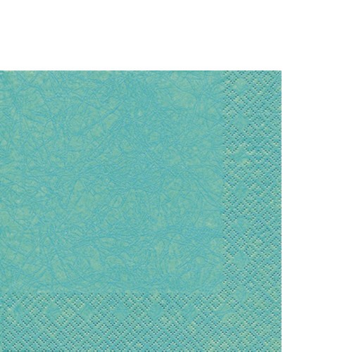 20 kleine Cocktailservietten Modern Colours aqua 25x25cm