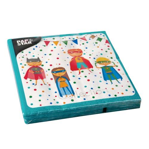 20 Servietten Superhero - Superhelden-Party 33x33cm