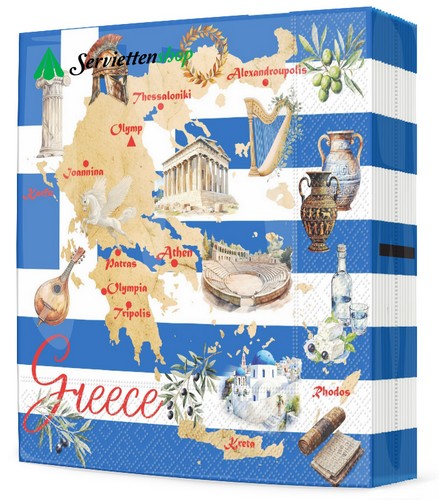 20 Servietten Greek Life - Schöne Seiten von Griechenland 33x33cm