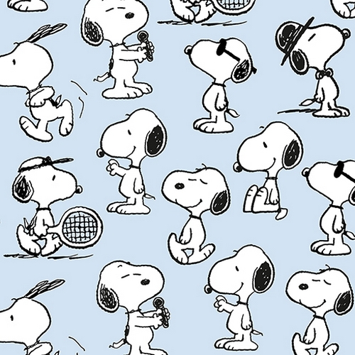 20 Servietten Happy Day bleu - Snoopy überall auf blau 33x33cm