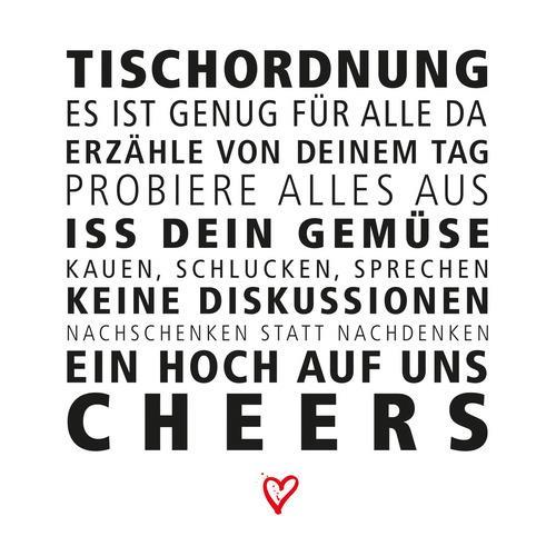20 Servietten Tischordnung - Regeln am Tisch 33x33cm