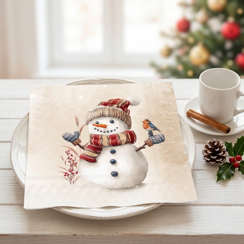 20 Servietten Oscar the Snowman - Schneemann Oscar 33x33cm