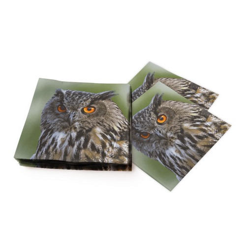 20 Servietten Woodland owl - Eule aus der Natur 33x33cm