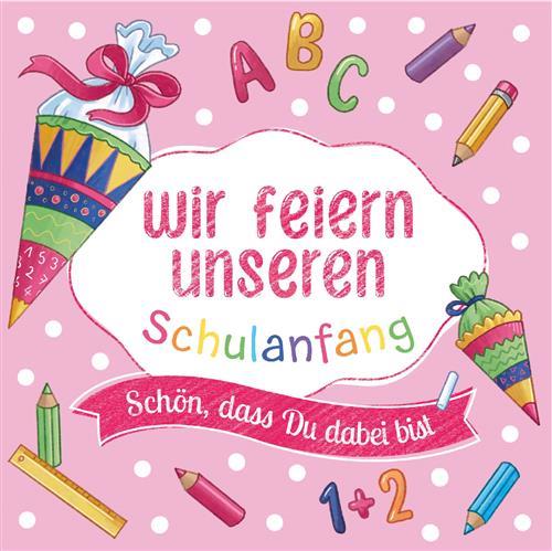 20 Servietten Unser Schulanfang rosa 33x33cm