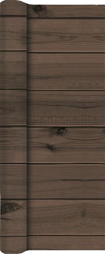 Biertischtuchrolle Wooden Planks dark brown - Holzstruktur dunkelbraun 990x80cm