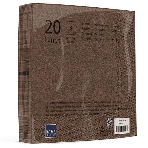 AV 20 Servietten Modern Colours braun 33x33cm