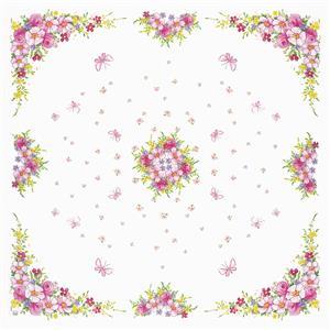 Mitteldecke Cute Flowers - Hübsche Blumen 80x80cm