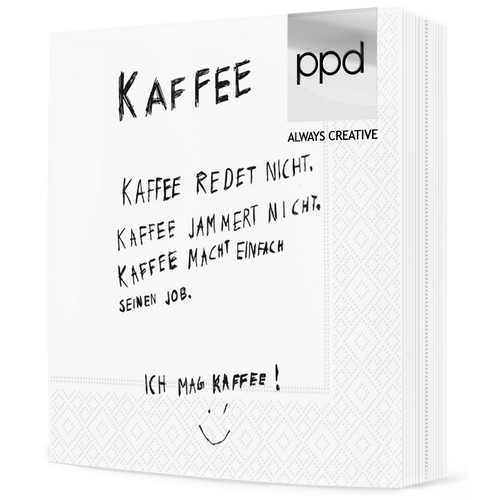 20 Servietten Kaffee redet nicht - Ich mag Kaffee 33x33cm