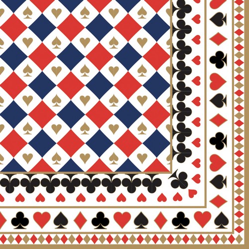 20 Servietten Casino Royale - Muster aus dem Casino 33x33cm