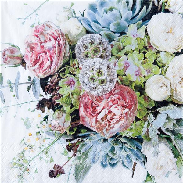 20 Servietten Flower Variety - Bunte Blumenvielfalt 33x33cm